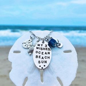 My 3 Wishes Necklace: Ocean, Beach, Sun